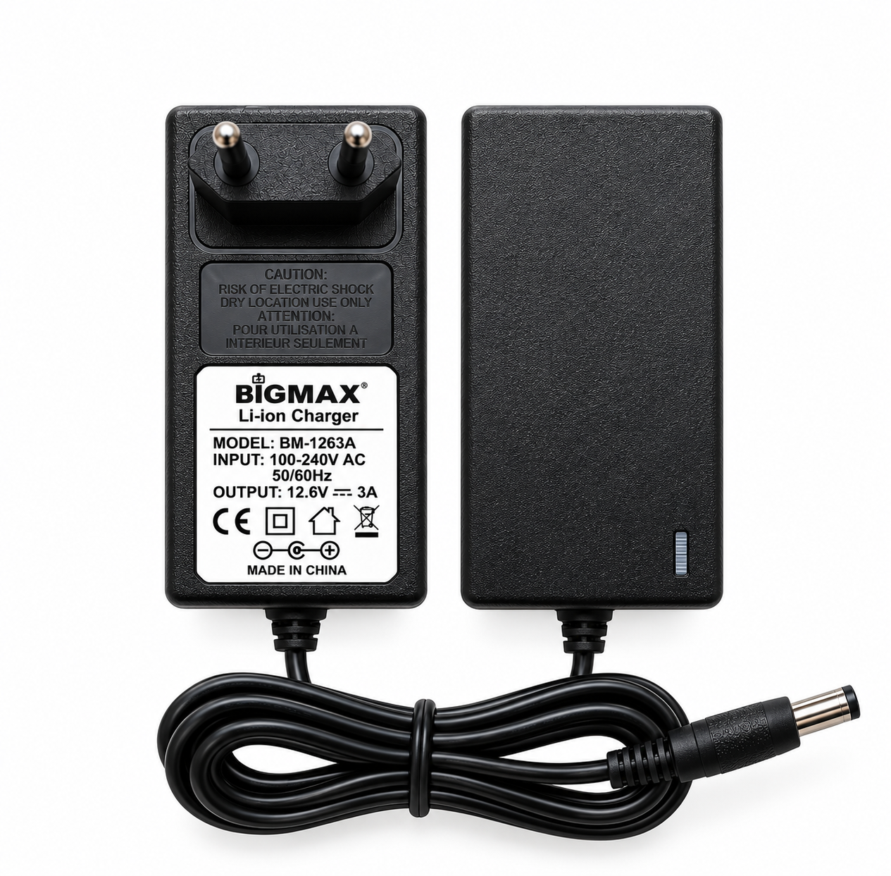 BIGMAX 12.6V 3A Li-ion Battery Charger with Auto Cut