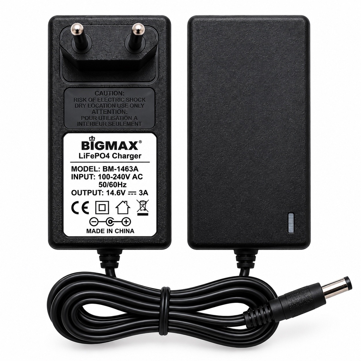 BIGMAX 14.6V 3A LiFePO4 Battery Charger with Auto Cut
