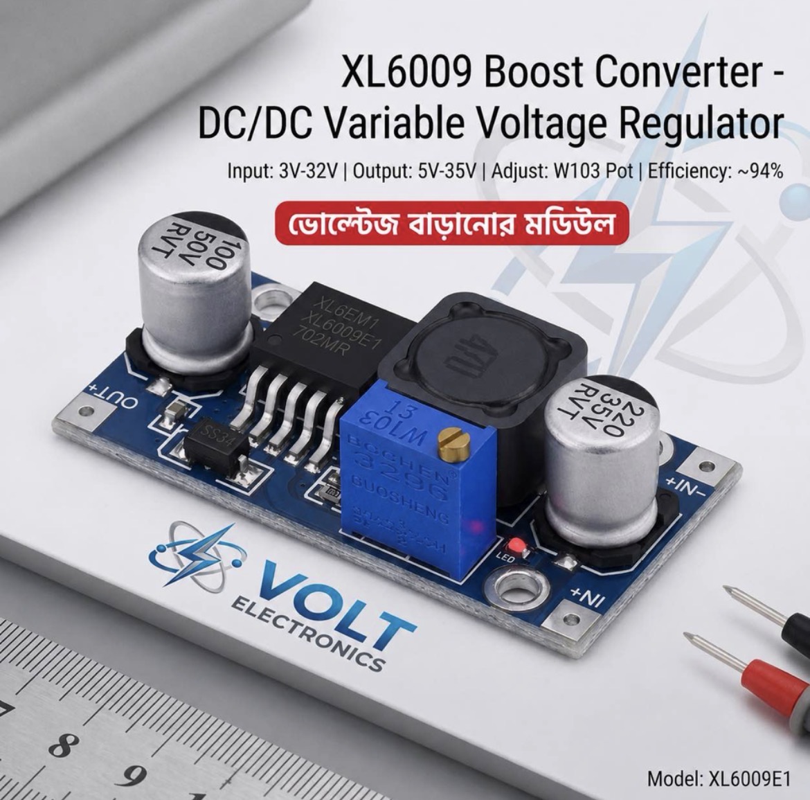 XL6009 DC-DC Adjustable Step-Up Boost Converter Module