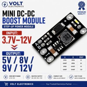 Mini DC-DC Boost Converter Module 3.7V-12V to 5V 8V 9V 12V Step-Up Voltage Module